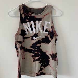 Bleach dye Nike tank top